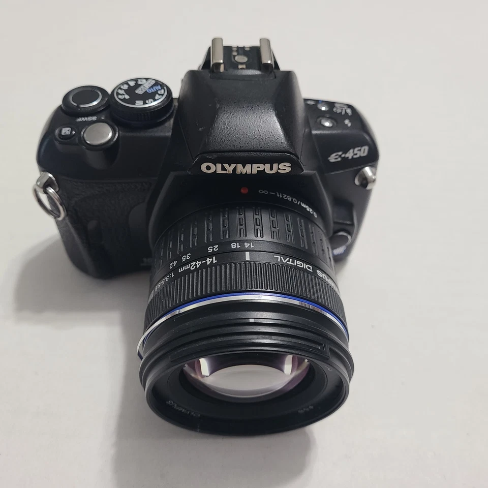 Cámara digital Olympus E-450 10 MP SLR con lente zoom ED de 14-42 mm y 40-150 mm con estuche Foto 4 de 4