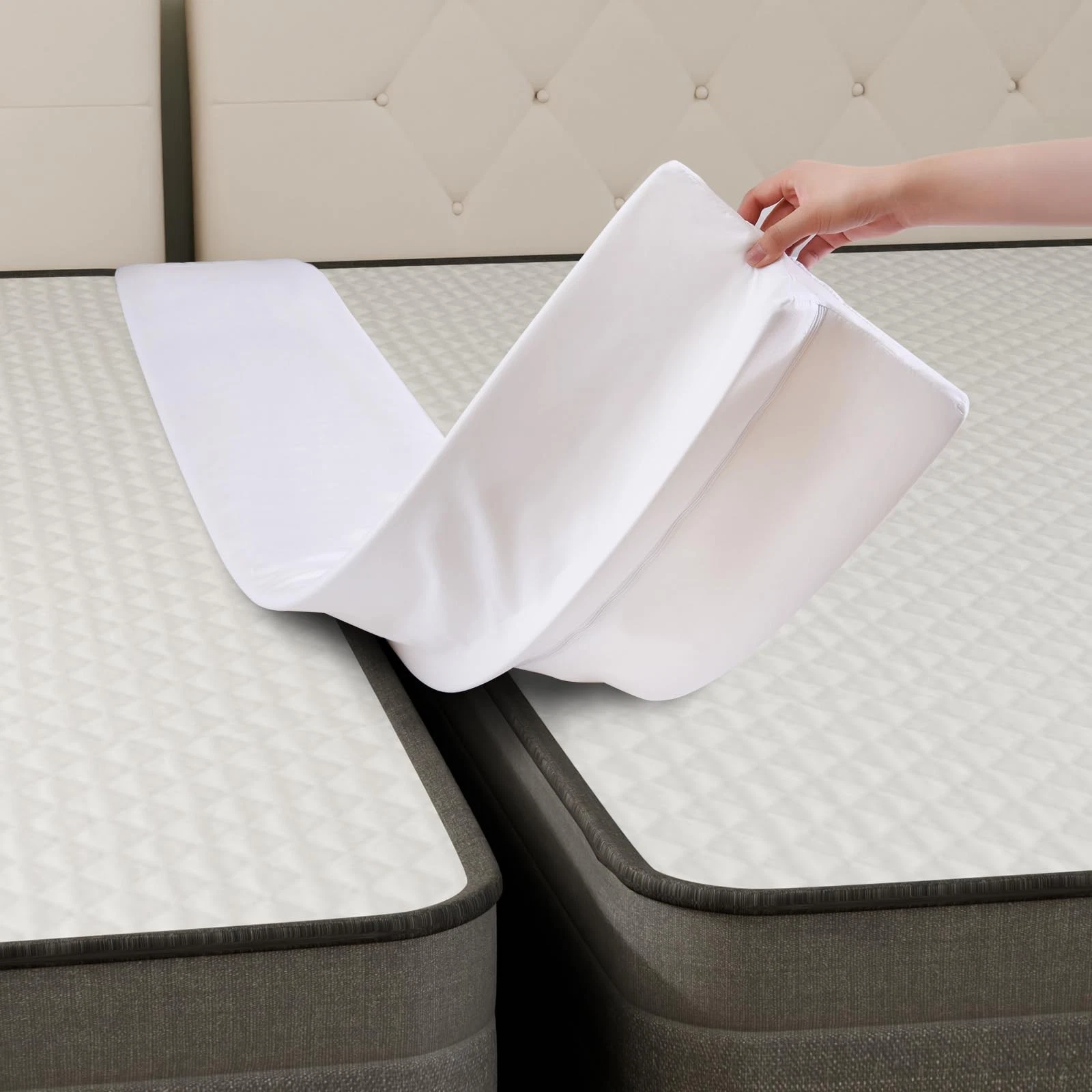 80" x 12" Extra Wide Bed Bridge Twin to King - Split King Gap Filler, High-De...