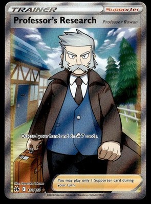 Professor's Research Professor Rowan 150/159 Crown Zenith NM Pokemon Englisch
