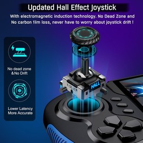 Hall Effect Joypad Controller for Switch/Switch OLED, Turbo & Dual Motor Remote