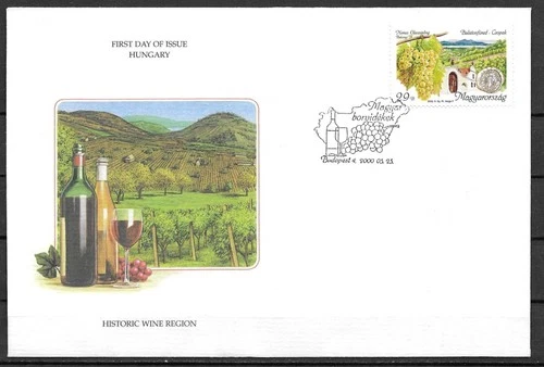 2000 Hungary Sc3704 Historic Wine Region FDC