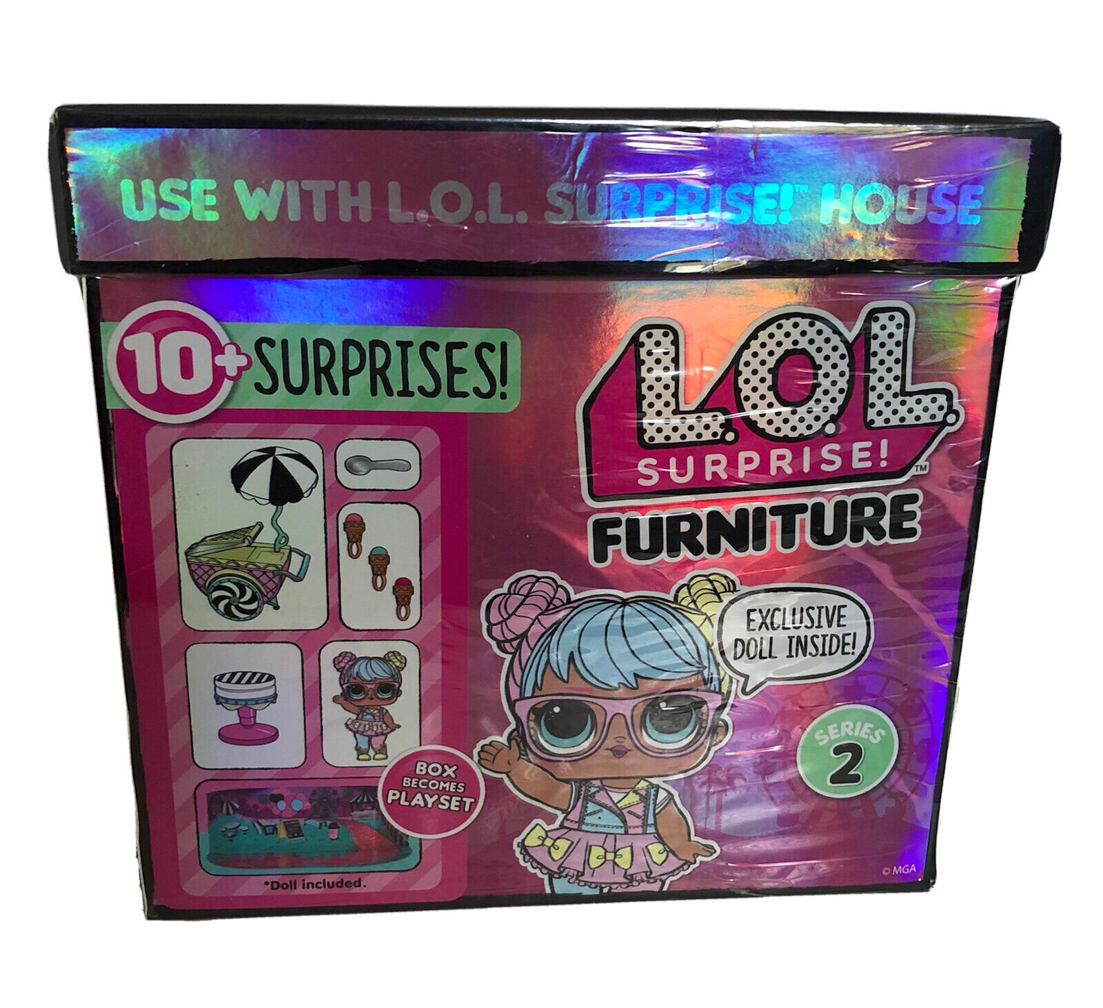 LOL Surprise Furniture Ice Cream Pop-Up With Bon Bon & 10+ Surprises, Great  Gift for Kids Ages 4+