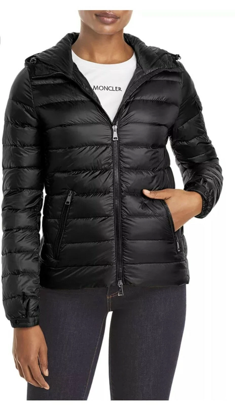 Moncler — MONCLER Bles Giubbotto Hooded Black Puffer Jacket Size 4  RETAIL $1450