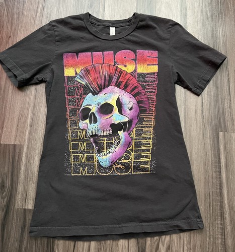Muse Band T-Shirt Skull Mohawk Punk Art 