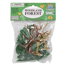 1:32 54mm Woodland Forest Trees Figure Plastic Toy Soldiers BMC 67361