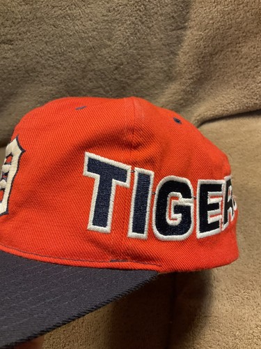 Vintage 90’s American Needle Detroit Tigers Snapback Hat MLB Side Wave Wool - Picture 3 of 12