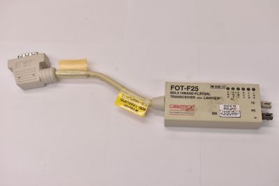 Cabletron FOT-F25 Transceiver w/ Lanview 802.3 10BASE-FL/FOIRL