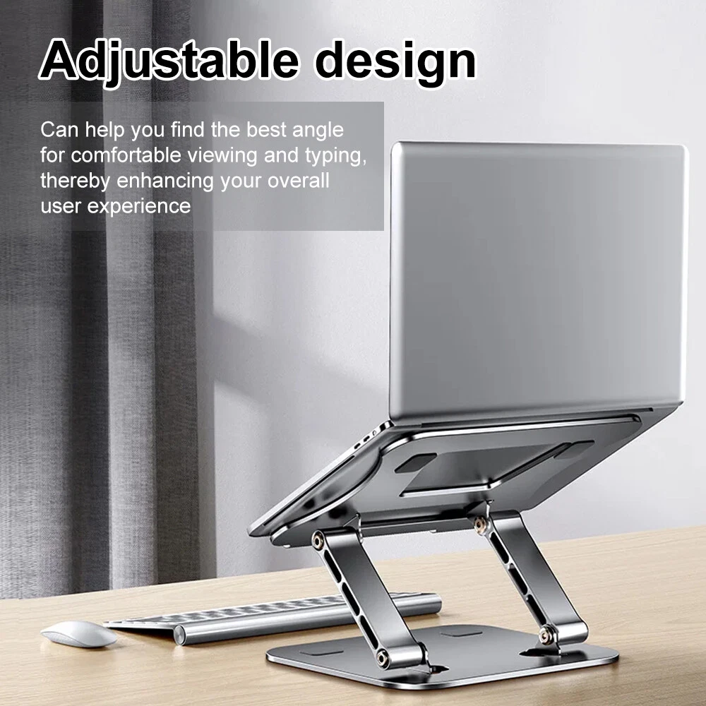 Adjustable Aluminum Laptop Stand Ergonomic Desk Holder Fits 10 to 17 Inch Computers