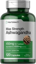 Ashwagandha Capsules | 4500 mg | 120 Count | by Horbaach