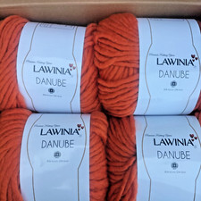 **HALF PRICE SALE !!** 4 x 100g LAWINIA DANUBE SUPER CHUNKY WOOL YARN 20% WOOL.