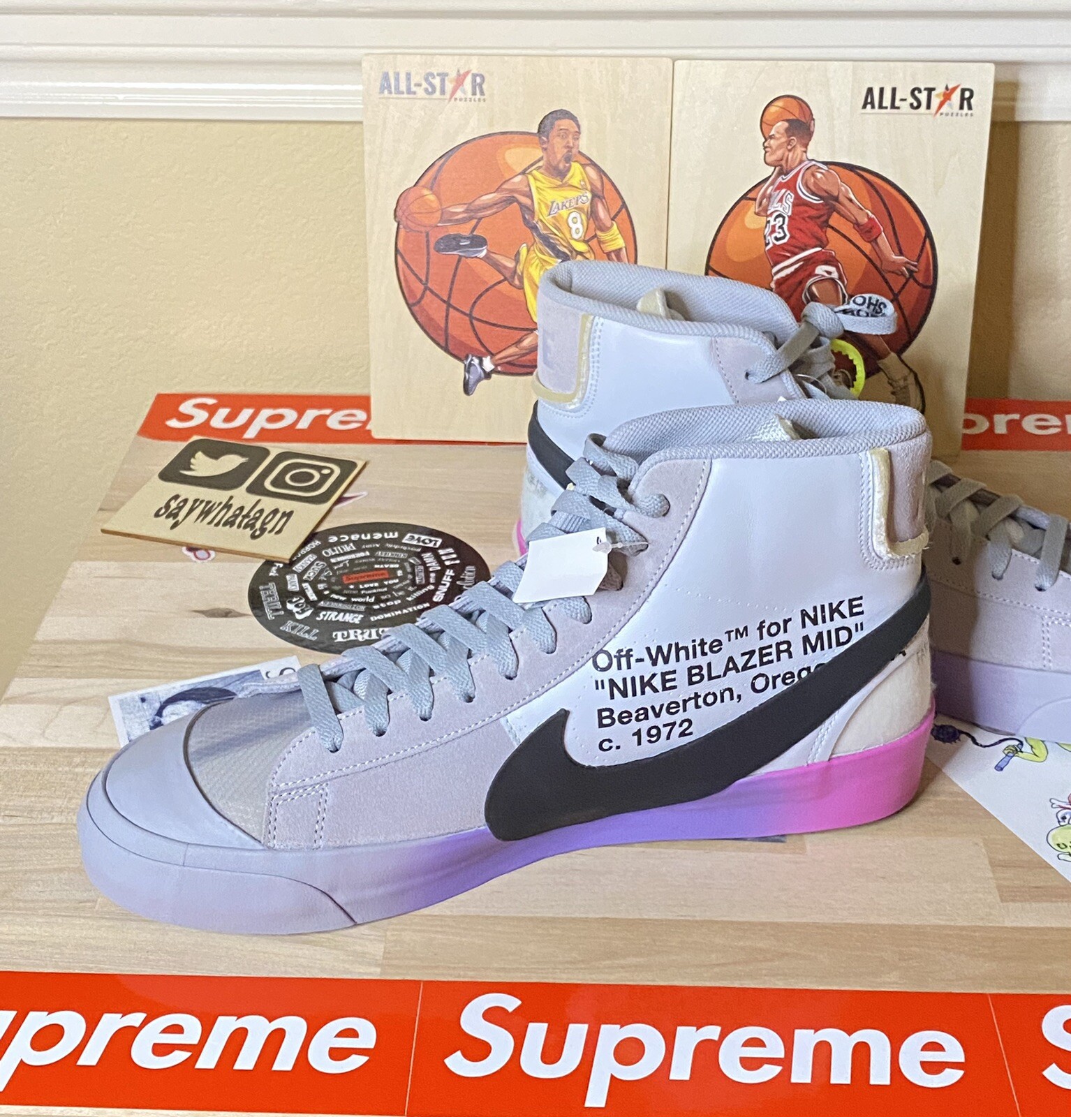 OFF WHITE X NIKE Nike Blazer Off White Mid x Serena Williams Queen 2018 Taglia 13