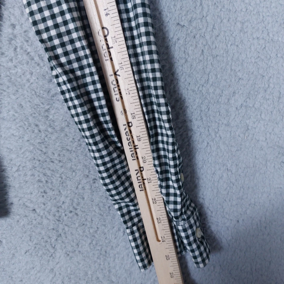 Ralph Lauren Shirt Mens Large Green White Check Slim Fit Long Sleeve Button Down - Image 4 of 4