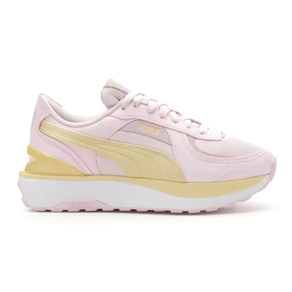 Puma Cruise Rider Nu Satin Lace Up Gold Pink Womens Size