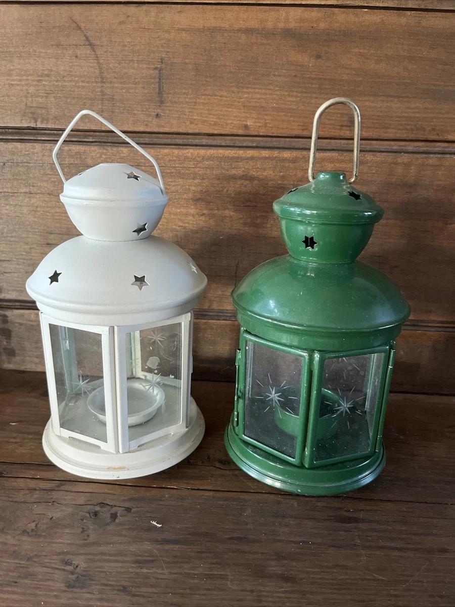 IKEA Lot Of 2 HANGING LANTERN METAL TEALIGHT CANDLE HOLDERS Rotera