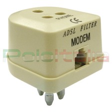 Filtro ADSL Tripolare RJ11 filter adattatore 3 poli modem internet telefono fax