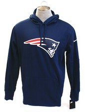 Nike New England Patriots Blue Hooded Sweatshirt Hoodie Men's NWT