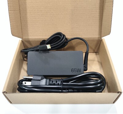Genuine OEM Lenovo 65W USB-C Type-C Laptop Adapter Charger ThinkPad ADLX65YLC3A