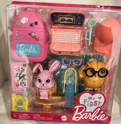 Barbie-My First Barbie Pet and Accessories 2023 Mattel Playset With So MUCH READ