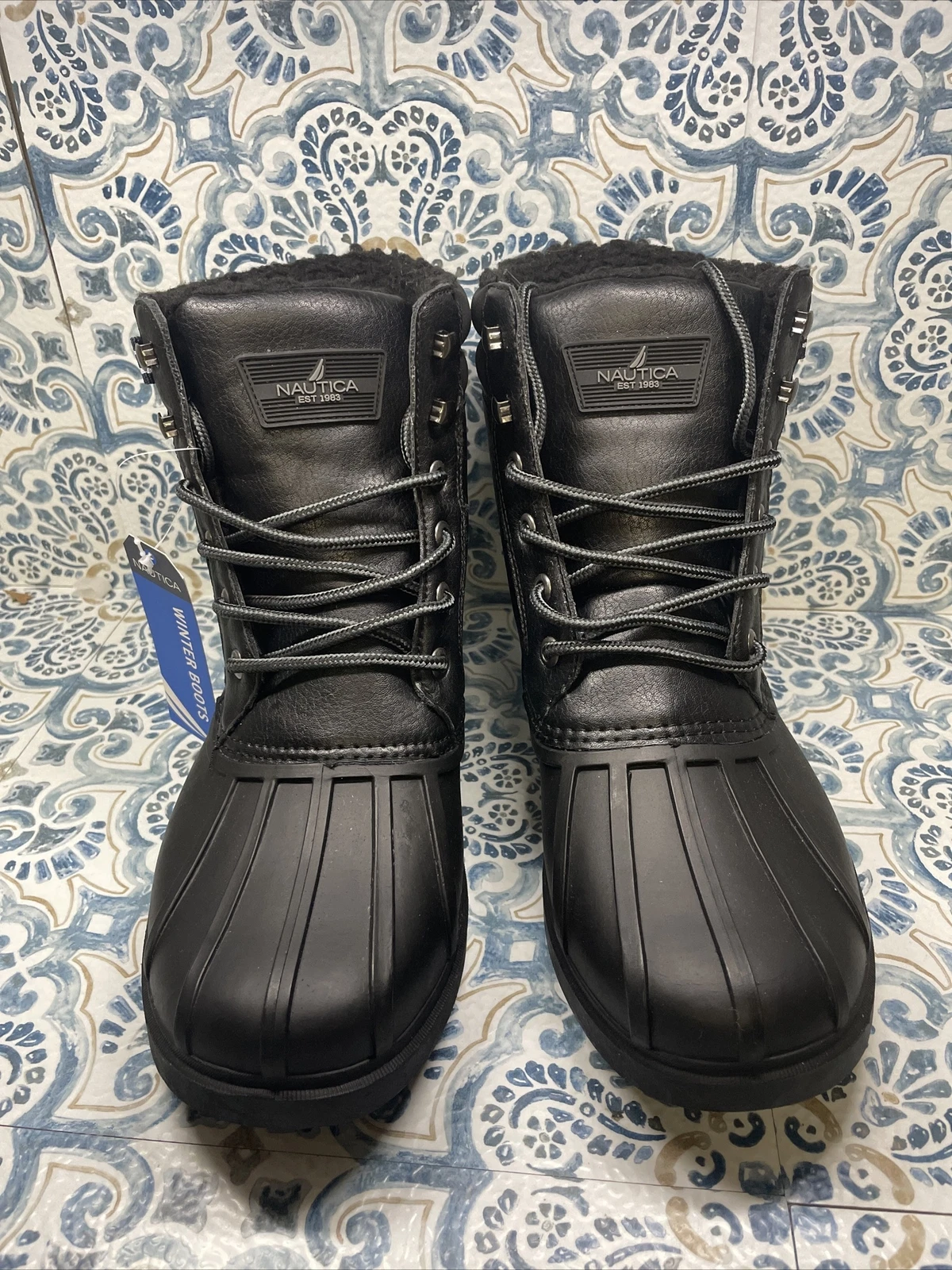 Nautical Mens Waterproof Snow Duck Boots Size 7