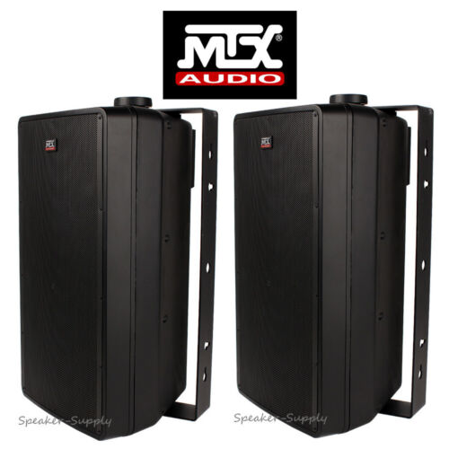 2 MTX Audio 2 vie altoparlante per tutte le condizioni atmosferiche 8" woofer patio piscina interna esterna nera - Foto 1 di 8