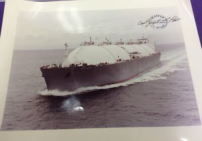 Photo LNG Ship Louisiana With Master Stamp And Signature U24A