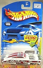 2002 Hot Wheels 99 Grave Rave Series 1/4 EVIL TWIN White w/Chrome Lace Spokes