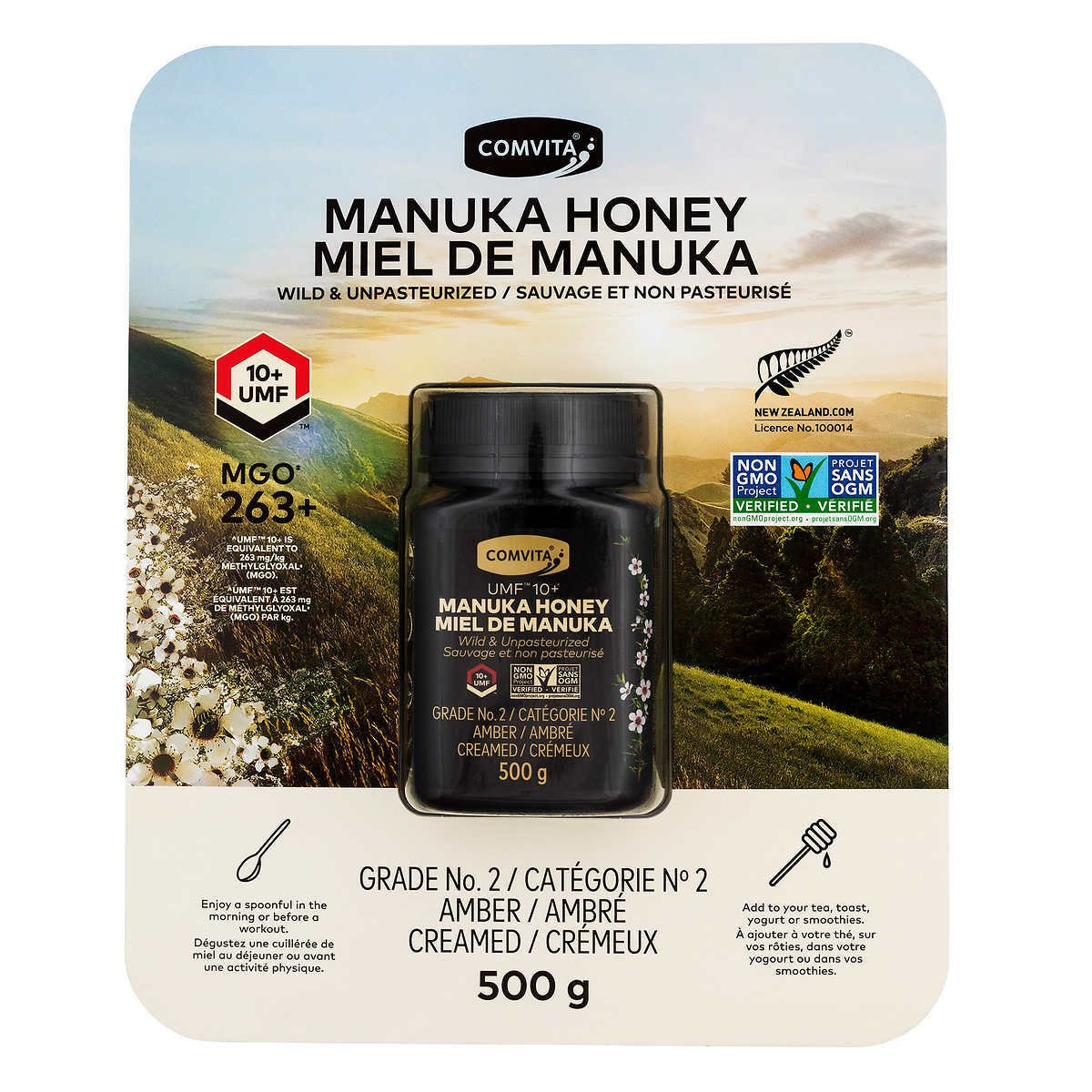 AiWaWa CA, COMVITA UMF 10+ Manuka Honey, 500 g, made in New