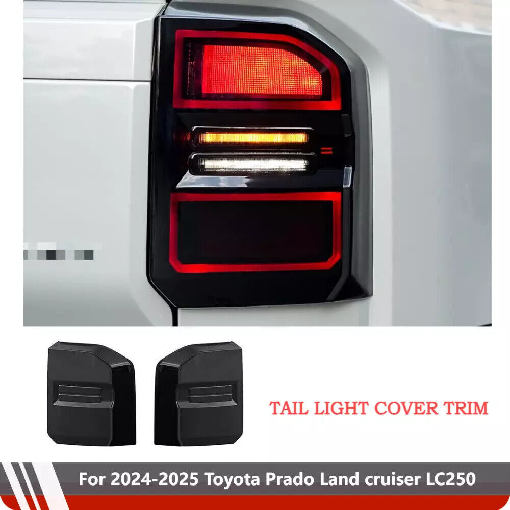 Smoked Rear Tail light Cover Trim For Toyota Land Cruiser Prado