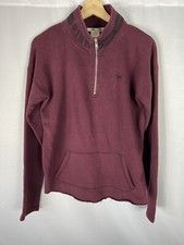 Victoria's Secret PINK Women s Quarter Zip Sweatshirt Size Small Burgundy