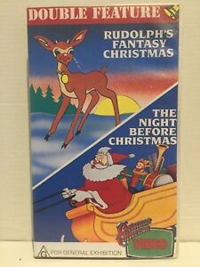 RUDOLPHS FANTASY CHRISTMAS (BURL IVES) + THE NIGHT BEFORE CHRISTMAS ~ VHS VIDEO | eBay