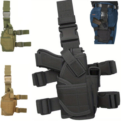 Tacticon Universal Drop Leg Holster Right Thigh Holsters Mag Pouch for Men Women
