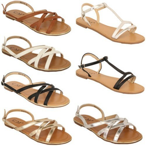 open toe flat slides