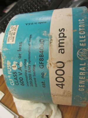 G.E. CLF FUSE GF8B4000 CLASS L NEW OLD STOCK....UI-7