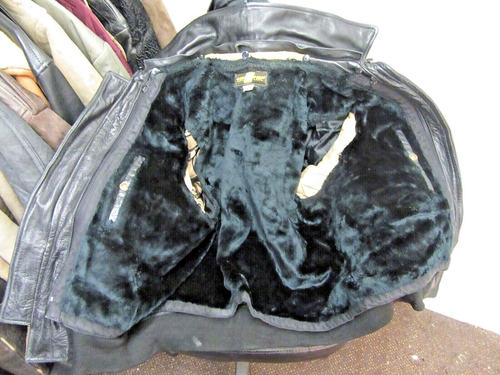 VINTAGE G-1 LEATHER MOTORCYCLE FLIGHT JACKET SIZE L + FUR LINER & COLLAR - Picture 14 of 18