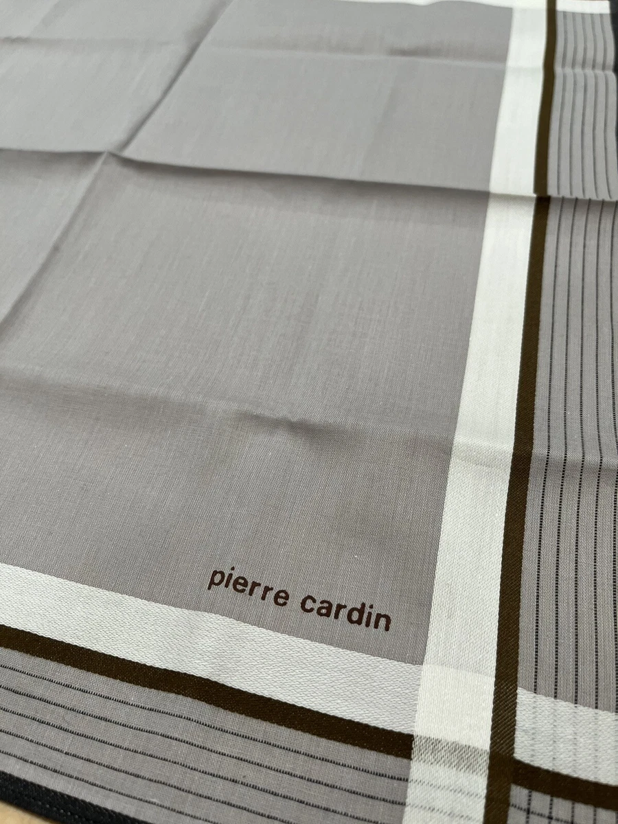 HANDKERCHIEF MEN GREYSTRIPED ART CLASSIC BROWN PLAIN COTTON POCKET SQUARE 17"
