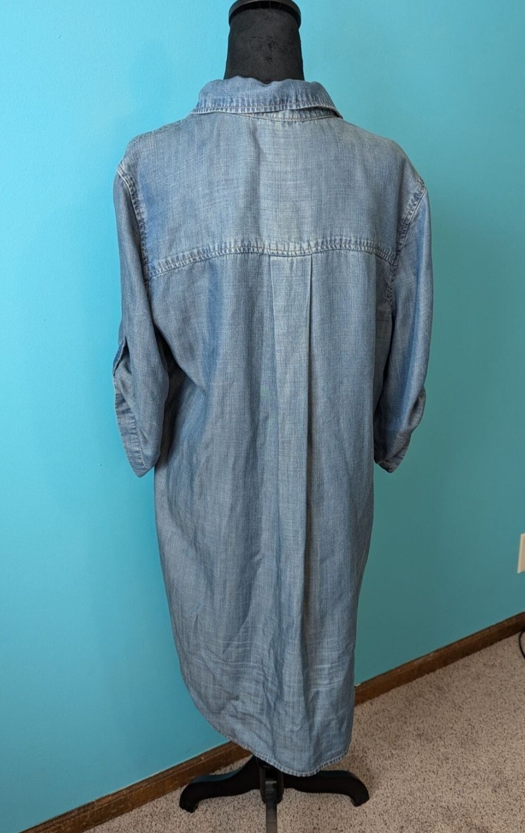 Anthropologie Cloth and Stone Denim Colored Dress Size L | eBay