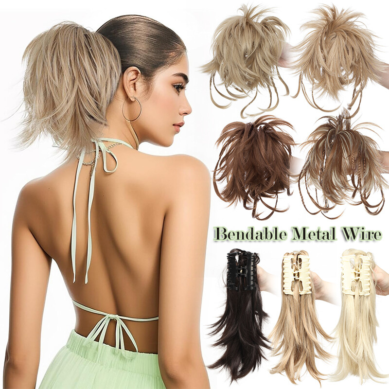 Short Thick Real Claw Ponytail Clip In Hair Extensions Pony  display picture 1