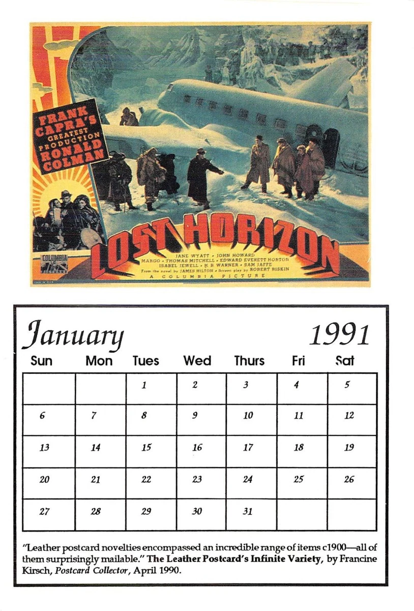Movie Poster Calendar 1991 LIMITED EDITION Series SET OF 12 Postcards 6832c  | eBay