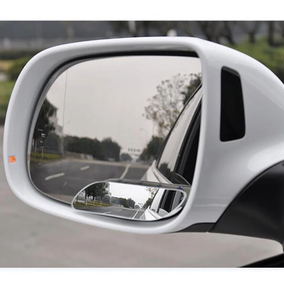 Car Blind Spot Mirrors 360° Wide Angle Truck Parking Rimless Mirror Adjustable - Image 2 of 4