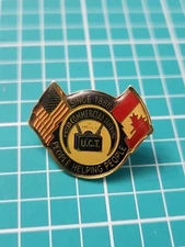 Vtg UCT U.C.T. United Commercial Travelers Since 1888 Gold Tone Lapel Pin