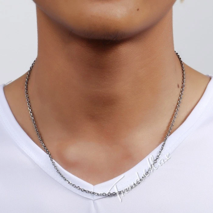 2.5/3/4/6/9mm Cable Rolo Link Stainless Steel Mens Boys Chain Necklace 18-36" - product detail image 4