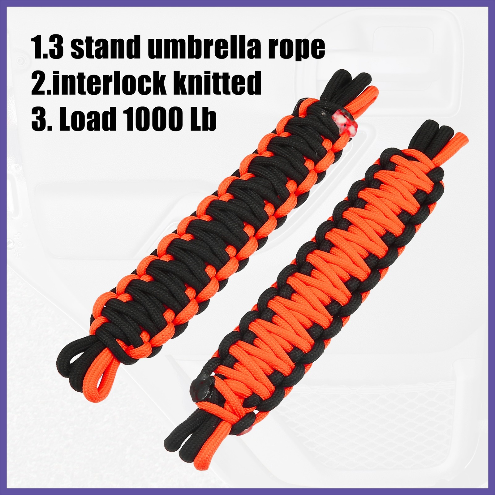 2 Pcs Nylon Door Limiting Check Strap for Wrangler TJ JL 87-21 Black &Orange New