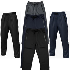 MENS TRACKSUIT BOTTOMS JOGGERS PLAIN SILKY GYM SPORTS BOYS LOUNGE PANTS TROUSERS