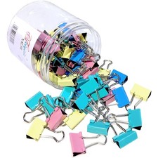 Bunte Metall Binder Clips Foldback Klammern Büro Schule Zuhause 60 Stück