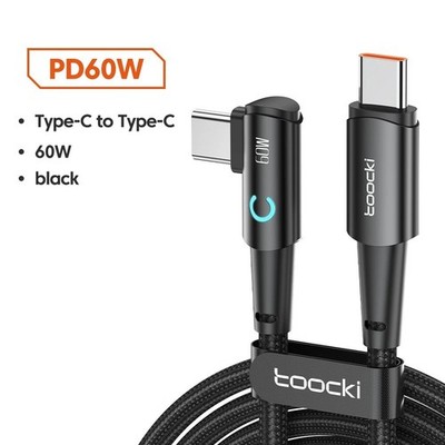 USB-C-C Kabel 90°Winkel 100W Schnellladekabel Typ-C Ladekabel für iPhone Samsung