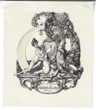 FRANZ VON BAYROS: Exlibris für Adolph Ascher, 1907