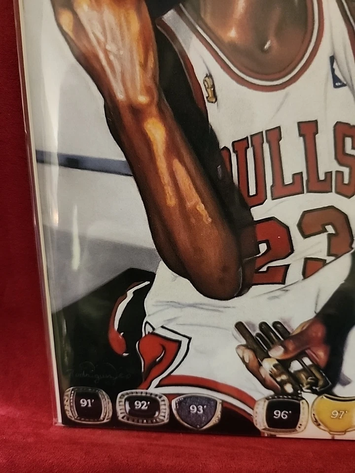 Fame Michael Jordan BULLS Chicago Fan Expo 2025 Omar Rodriguez Limited 100 w COA - Image 4 of 4