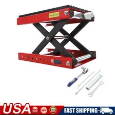 1200lb Motorcycle Scissor Jack Lift Wide Deck T Handle Hoist Stand ATV Bike