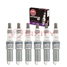 6 pc NGK 90495 LTR6BHX Ruthenium HX Spark Plugs for Ignition Wire Secondary  ar