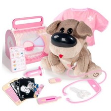 Interactive Vet Play Set, Toy Veterinarian Kit for Pink Vet Play Set